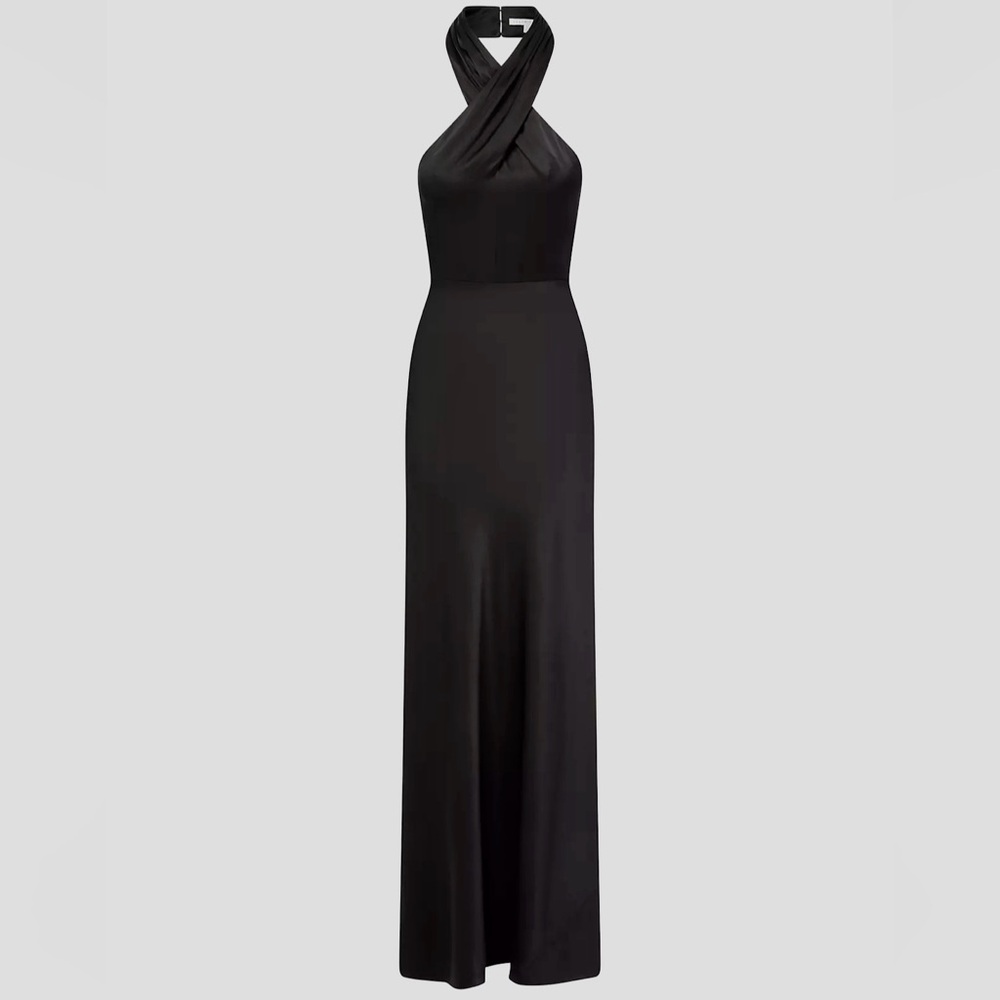 Veronica Beard Alberta Silk Evening Gown in Black🥂 - Picture 2 of 12